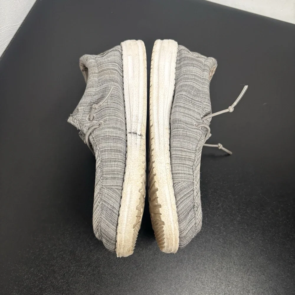 Hey Dude WALLY YOUTH Stone Linen Slip‎ On Casual Shoes Y3 Womens 4 Lightweight